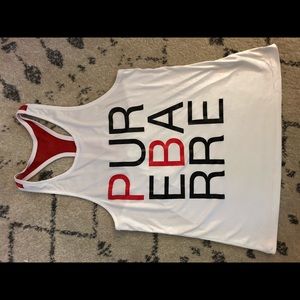 Pure Barre white tank size XS